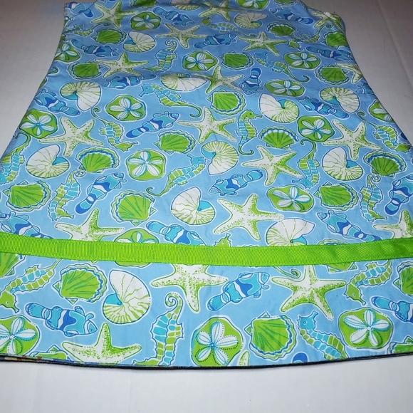 Heartstrings, nautical Dress Blue and Green Starfish/reversible  plaid Sz 4 - Picture 4 of 10